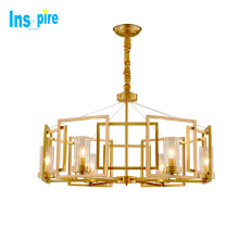 Hotel Lobby Luxury Crystal Chandelier Gorgeous Gold Glass Led Crystal Chandelier